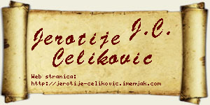 Jerotije Čeliković vizit kartica